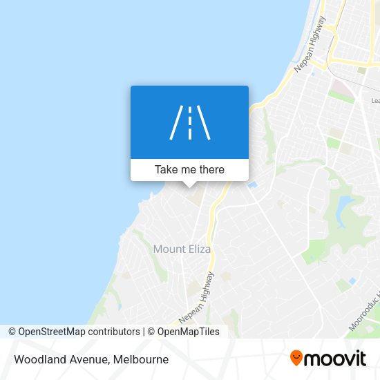 Woodland Avenue map
