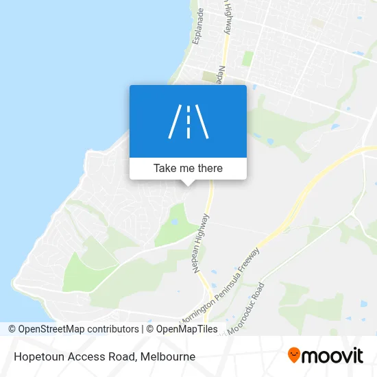 Mapa Hopetoun Access Road