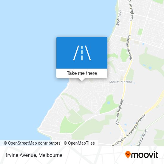 Irvine Avenue map