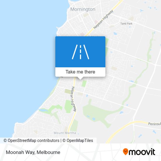 Moonah Way map