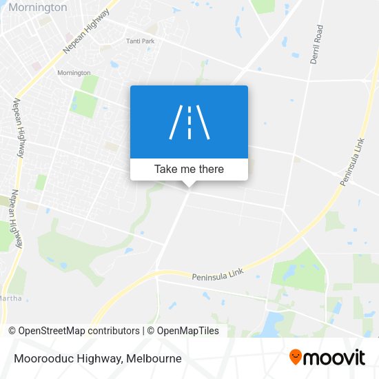 Moorooduc Highway map