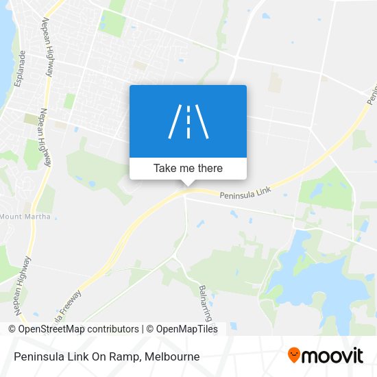 Peninsula Link On Ramp map