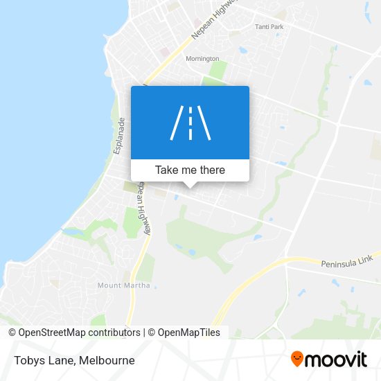 Tobys Lane map
