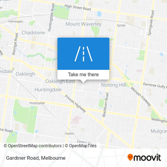Gardiner Road map