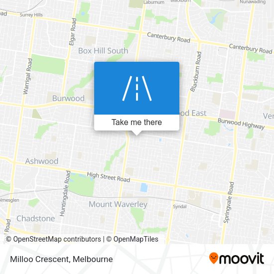 Milloo Crescent map