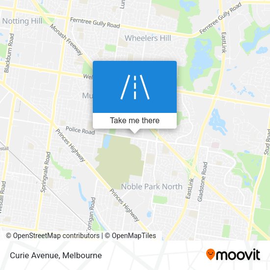 Curie Avenue map