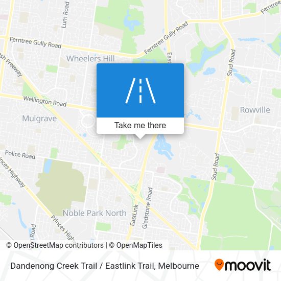 Dandenong Creek Trail / Eastlink Trail map