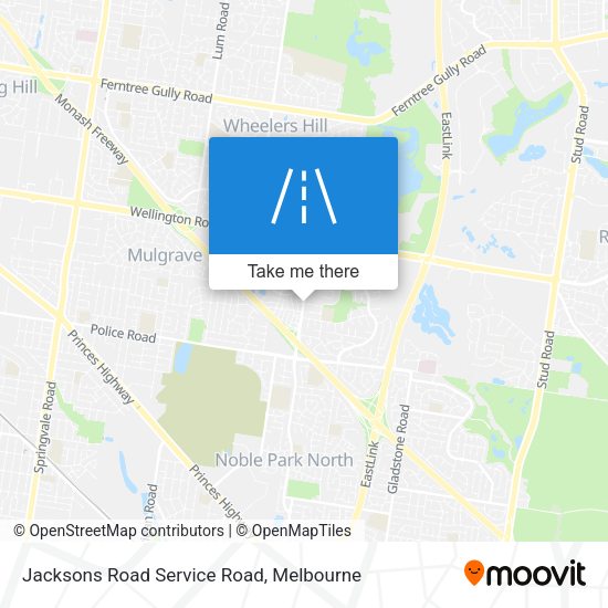 Jacksons Road Service Road map