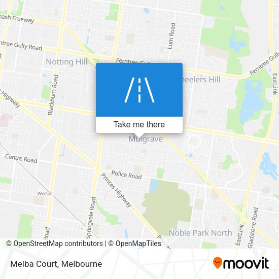 Melba Court map