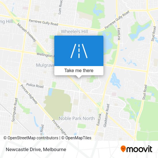 Newcastle Drive map