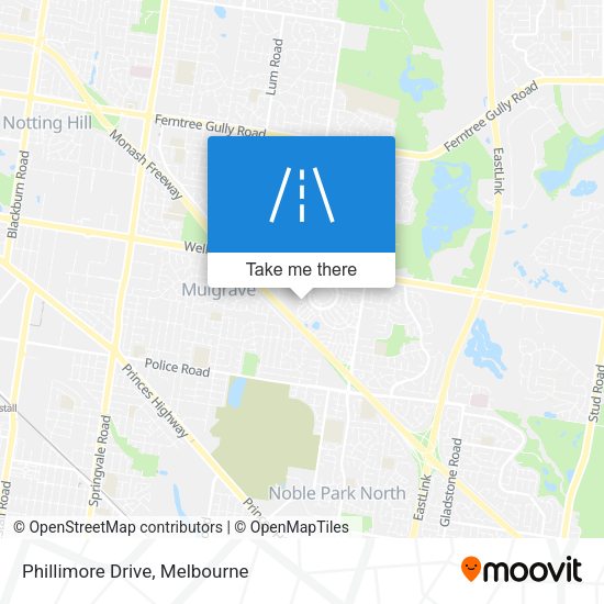 Phillimore Drive map