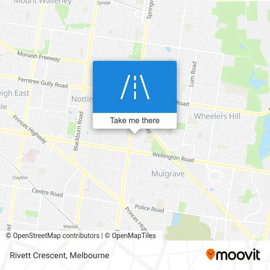 Mapa Rivett Crescent