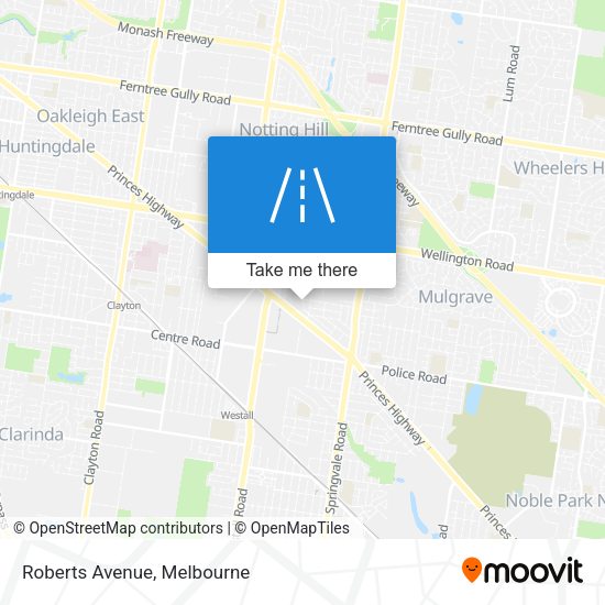 Roberts Avenue map