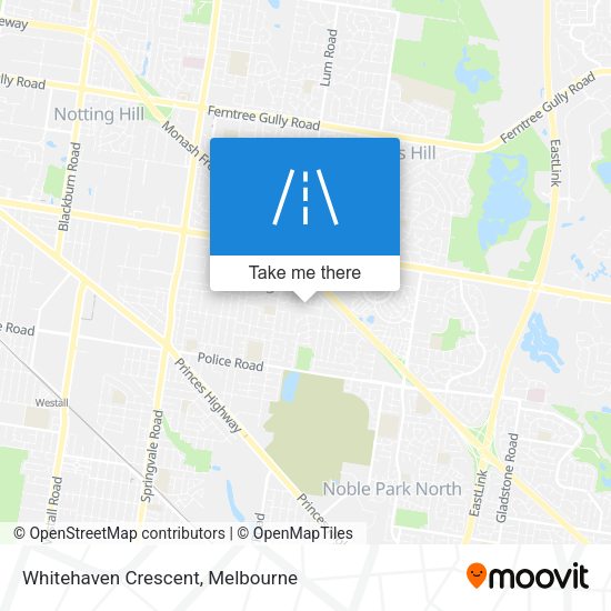 Whitehaven Crescent map