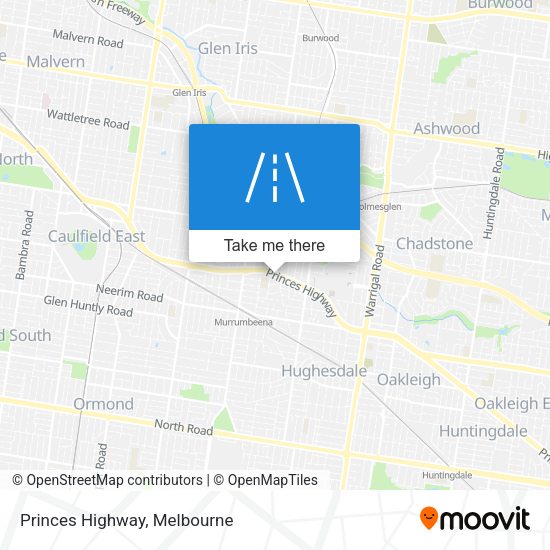 Princes Highway map