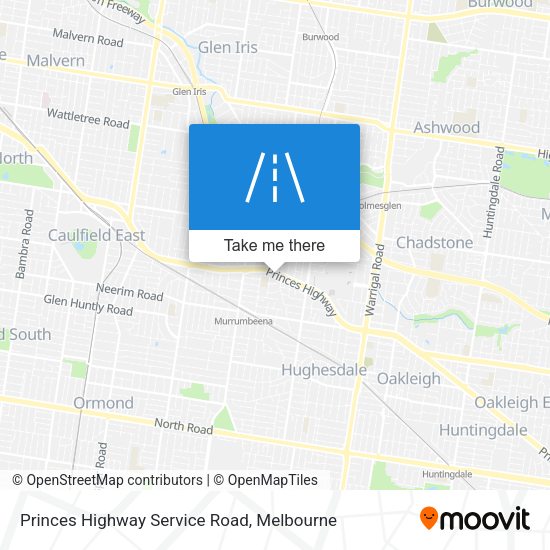 Princes Highway Service Road map