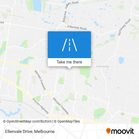 Mapa Ellenvale Drive