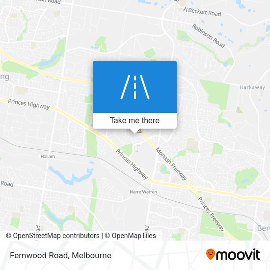 Fernwood Road map