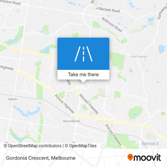 Gordonia Crescent map