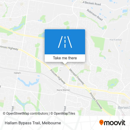 Hallam Bypass Trail map