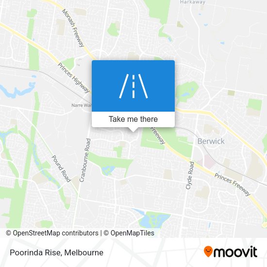 Poorinda Rise map