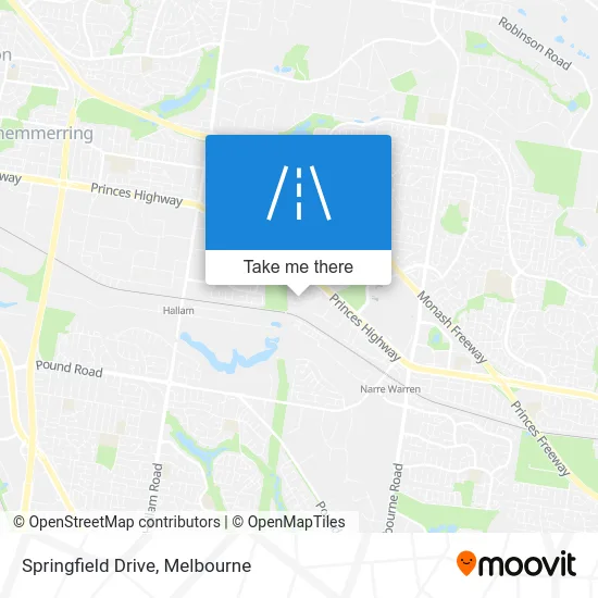 Mapa Springfield Drive