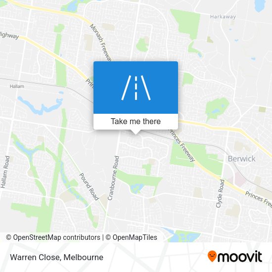 Warren Close map