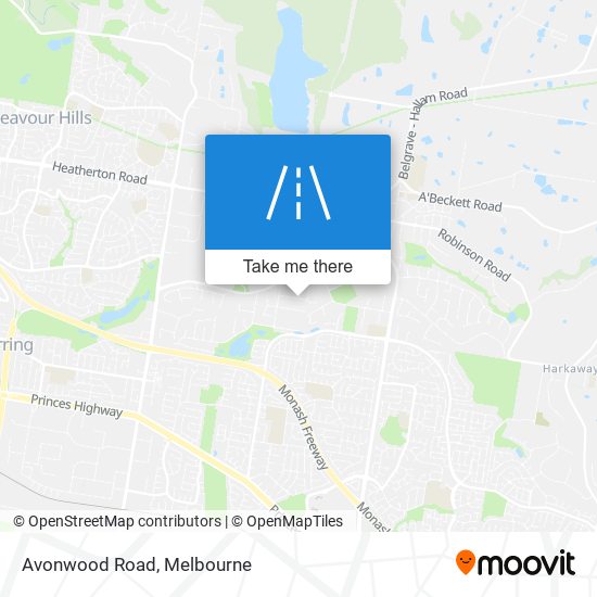 Avonwood Road map