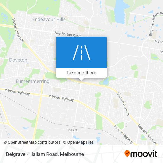 Belgrave - Hallam Road map