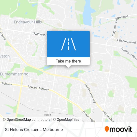 St Helens Crescent map