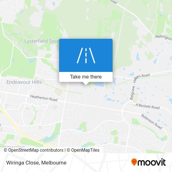 Wiringa Close map