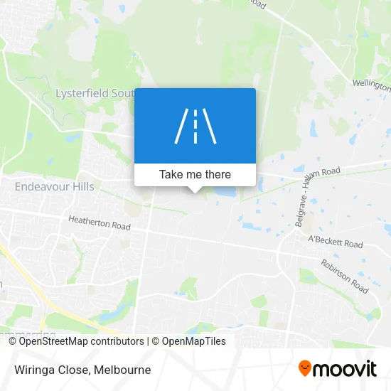 Wiringa Close map