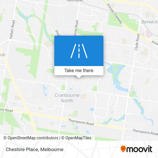 Cheshire Place map