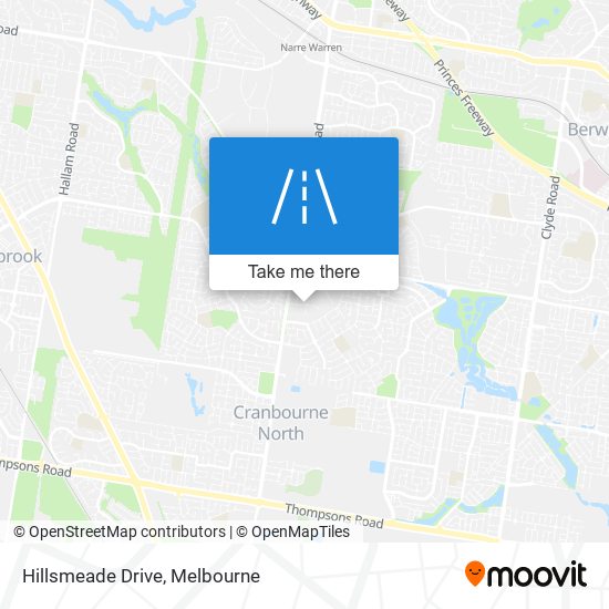 Mapa Hillsmeade Drive