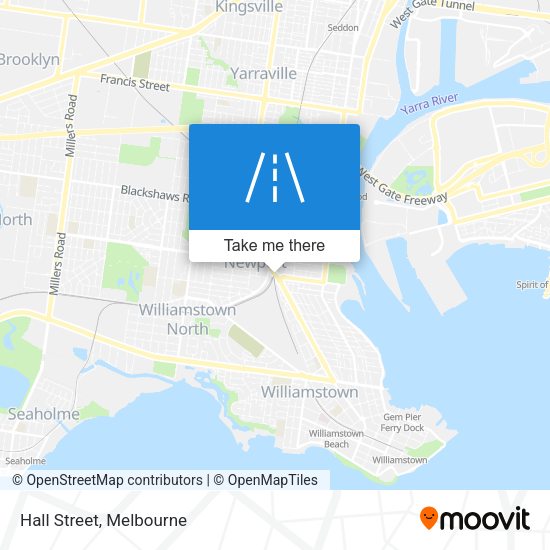 Hall Street map