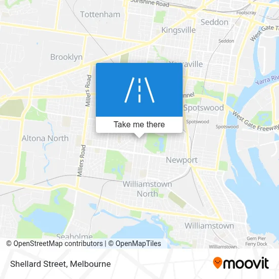 Mapa Shellard Street