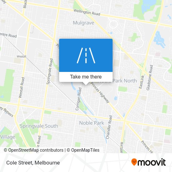 Cole Street map