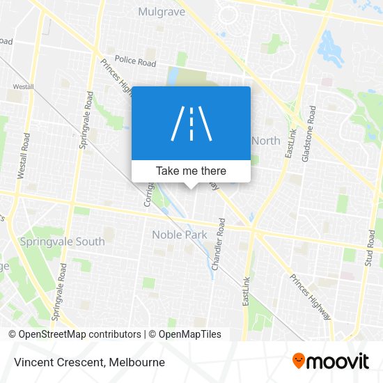 Vincent Crescent map