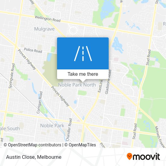 Austin Close map