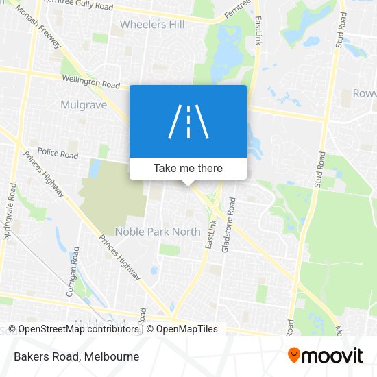 Bakers Road map