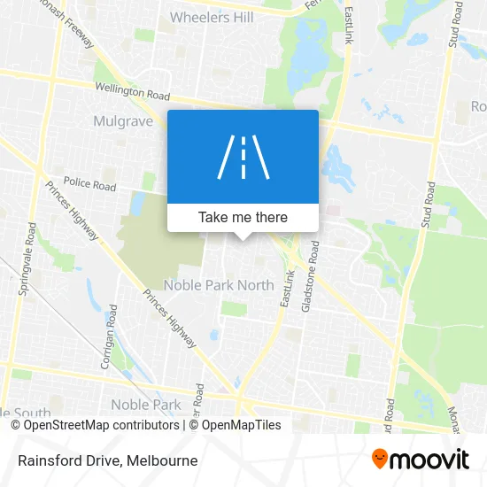 Mapa Rainsford Drive