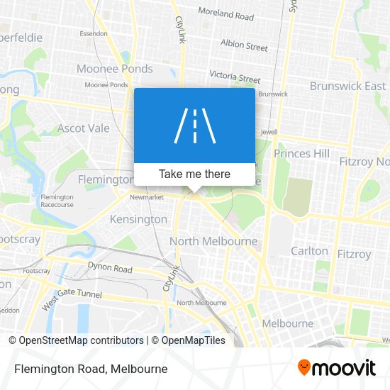 Flemington Road map