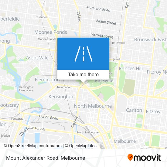 Mount Alexander Road map