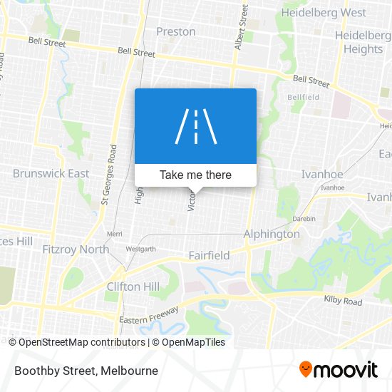 Boothby Street map