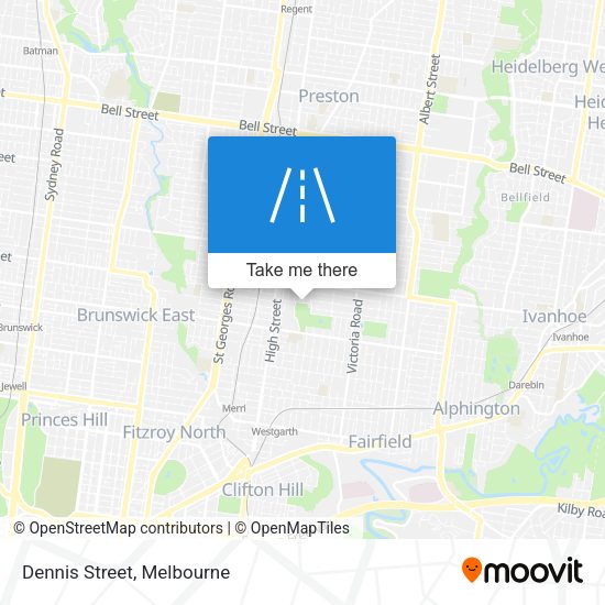 Dennis Street map