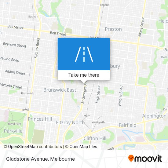 Gladstone Avenue map