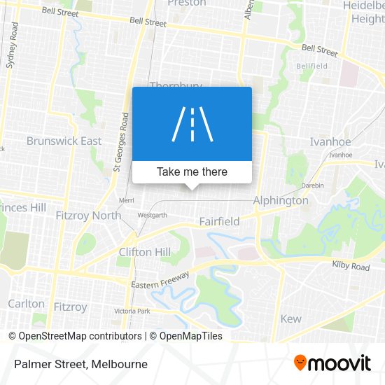 Palmer Street map