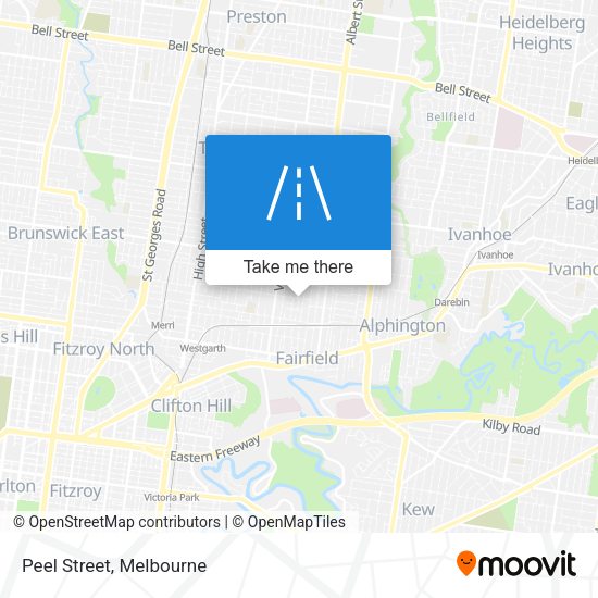 Peel Street map
