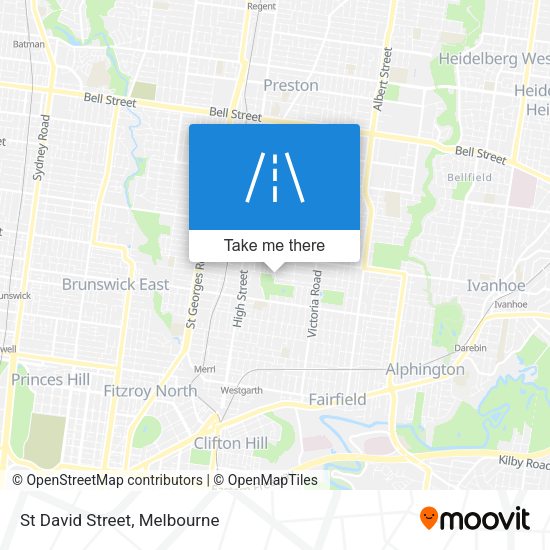 St David Street map