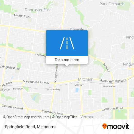 Mapa Springfield Road